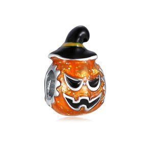 Pumpkin Halloween fit Pandora Bracelet.